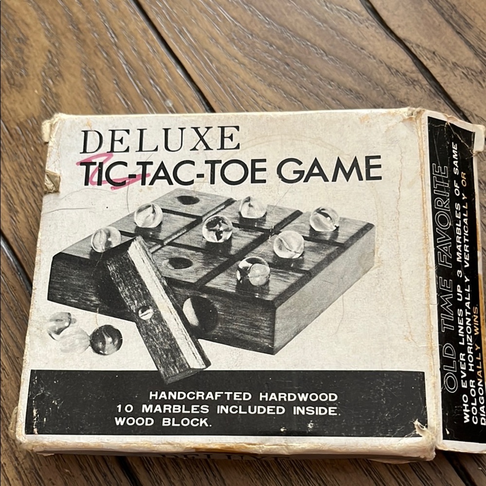 Deluxe Tic-Tac-Toe Game with Clear Marbles